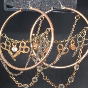 Betsy Johnson Gold Hoops